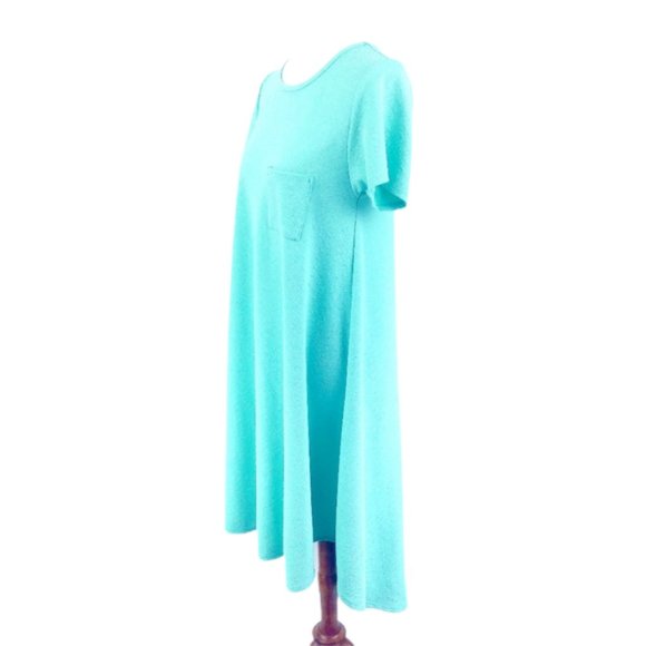 LulaRoe Shirt Dress A line Trapeze Sz S Blue - Picture 4 of 5